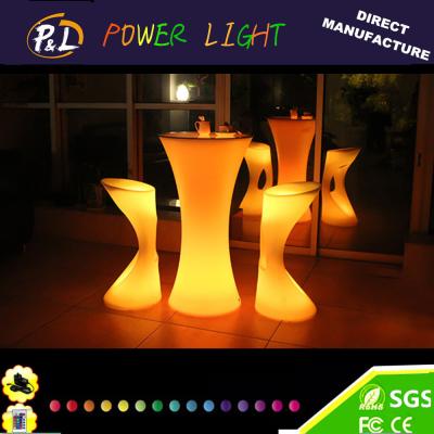 China Bar Furniture Rechargeable LED Poseur Table for sale