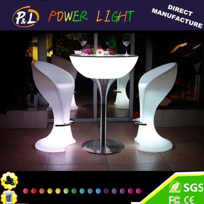 China RGB Colorful LED Lighted Glowing Plastic Bar Chair for sale