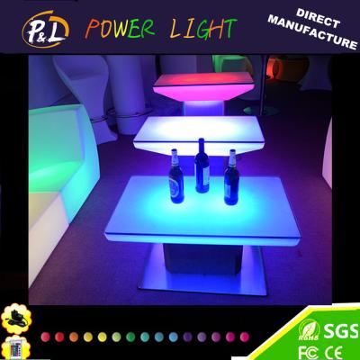 China LED Furniture Plastic Glowing Color Changing LED Table for sale