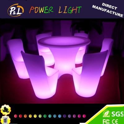 China Glowing Illuminated Lounge Furniture LED Dinner Chair for sale