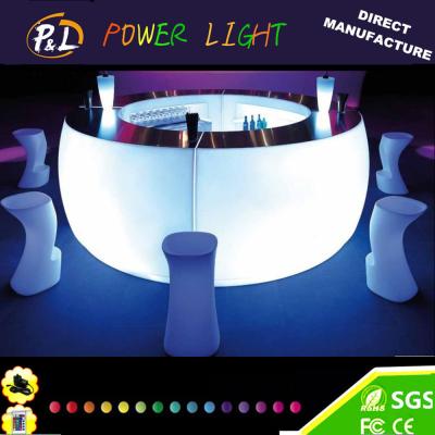 China Bar Furniture Curved LED Lighting Counter for sale