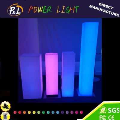 China Garden Plastic Furniture LED Light up Pillar Lamp for sale