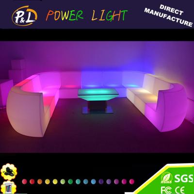 China Party LED Furniture/Illuminated Bar Sofa LED Plastic Sofa for sale