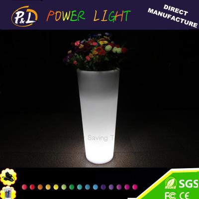 China Garden Furniture PE material LED Flower Pot for decoration for sale