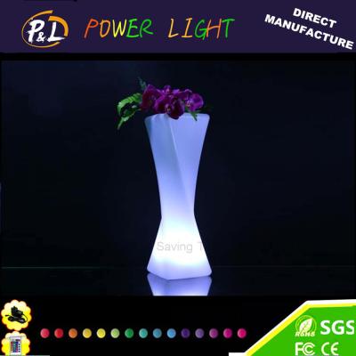 China Home Furniture Decorative Lighting Vase Plastic LED Flower Vase for sale