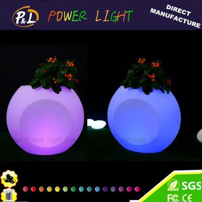 China Wedding Decoration Color Changing LED Plastic Pot for sale