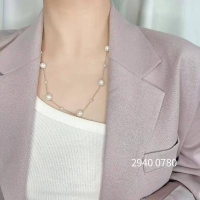 China Romantic Freshwater Pearl Jewelry 18K Gold Plated Adjustable Freshwater Pearl Pendant Necklace for sale