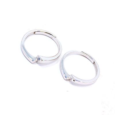 China Trendy Fashion High Quality Custom Jewelry 925 Silver Adjustable Wedding Ring For Couple for sale