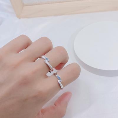 China High Quality Women's Fashion Jewelry Couple Modern 925 Sterling Silver Fashion Ring for sale