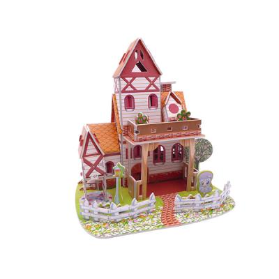 China Hot Foam Puzzle DIY Doll House DIY Villa Building My World 3d Paper Puzzle Educational Toy Assemble Toy 3d Puzzle Custom for sale