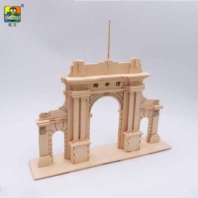 China China Best Wooden Educational Style Jigsaw Puzzle Decoration Gift Cotwins 3d Craft Beijing Toys Souvenir Hobby Sale Tourist Gift for sale