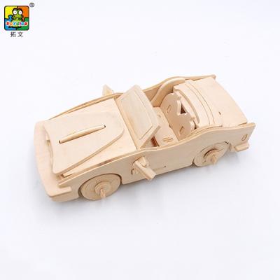 China Cartoon Toy Toywins Jigsaw Puzzle Souvenir 3d Car Model Best Selling Wooden Puzzle for sale