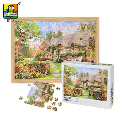 China 100% Customs Eco-friendly Wooden Jigsaw Puzzle 1000 Pieces Stay at Home Activities for Kids and Adults Toys for Kids and Adults for sale