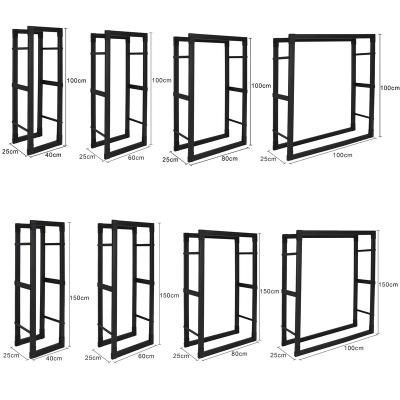 China Galvanized Steel/Iron Made China Top Quality Home Metal Firewood Rack Holder Rack For Indoor Outdoor for sale