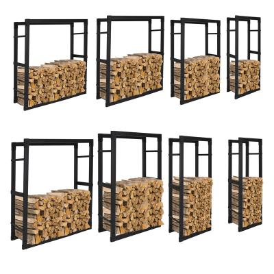 China High Quality Galvanized Steel/Iron Firewood Log Rack Organizer Stacker Storage Wood Service Rack For Fireplace for sale