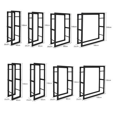 China Suitable Outdoor Indoor Fire Steel/Iron Galvanized Wood Rack Indoor Firewood Rack Rack Storage Carrier Log Carrier Price for sale