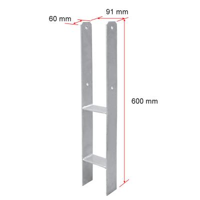 China Easily Assembled Factory Manufacture Earth Various 91 101 121 Mms Carrier Stake Garden Metal Anchor Post for sale