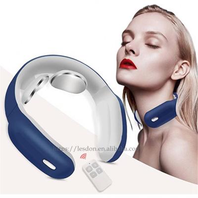 China Best Gift Neck Item 2022 Electronic Pulse Massager Relief Pain Wireless Smart Massager Relief for sale