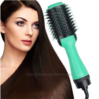 China New Arrival Ionic Hot Air Palette Styling Brush One Step Hair Dryer And Volumizer Hair Straightener Curler Comb Power Beauty Tools for sale