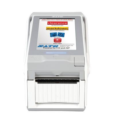 China Black and white Sato FX3-LX interactive 7 inch full color touch screen is a hand held wireless mounted thermal label printer for retail for sale