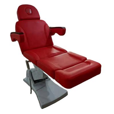 China Contemporary Electric Nude Blue Black White Beauty Massage Fashion Treatment Bed Red-Pink Leather Facial Table For Sale for sale