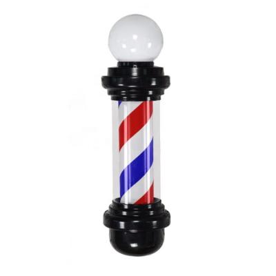 China Classic Spinning Gold Barber Pole Water Proof Inflatable Beauty Salon LED Spinning Bars Outdoor Barber Shop Salon Open Sign Light for sale