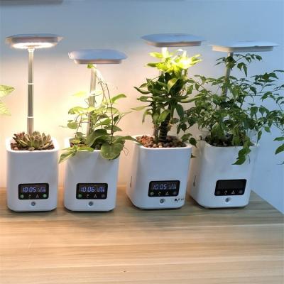 China Wholesale Self Absorbing Smart Home Flowerpot Box Love Pot Humidifier Plant Lazy Planting Humidification/Purification/Speaker/Air Planting for sale