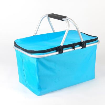 China Polyester Insulated Food Storage Welcomed Foldable Picnic Basket for sale