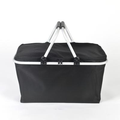 China Good Quality Folding Portable Picnic Cooler Basket With Aluminum Frame for sale