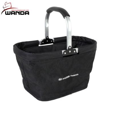 China Large Sustainable Design Black Super Useful Folding Storage Basket for sale