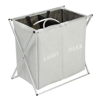 China Folable Hot Sale Aluminum Frame Laundry Basket For Home Use for sale