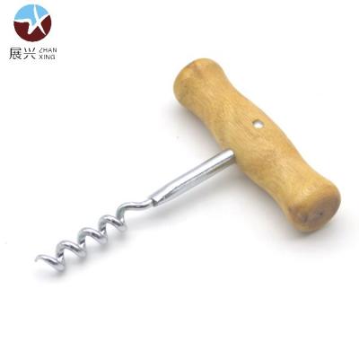 China Wine Corkscrew With Wooden Handle Red Wine Cork Screw Opener Corkscrew Opener With Wooden Handle Ergonomic Wooden Handle Corkscrew Gift Bottle Wine Opener for sale