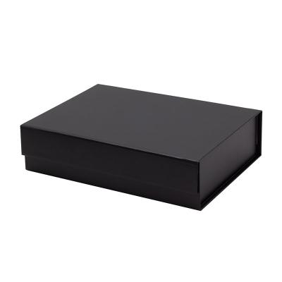 China Recycled Materials Stores Custom Colors Luxury Matte Black Folding Current Gift Boxes Available Wholesale for sale