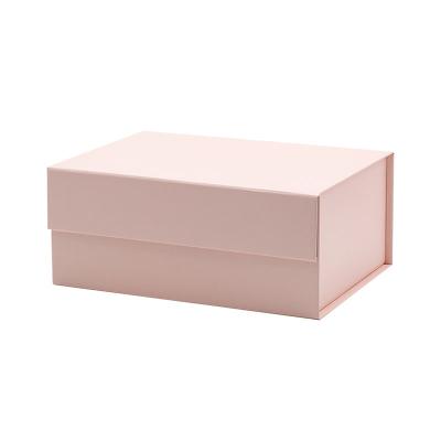 China Recycled Materials Hot Selling Bulk A5 Deep Laminated Pink Hard Gift Boxes With Magnetic Closure Lid for sale