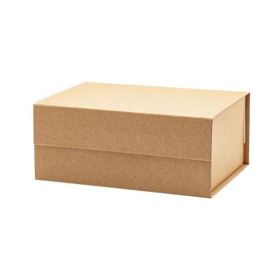 China Recycled Materials Wholesale A5 Dark Brown Kraft Paper Gift To Hamper Boxes With Magnetic Lid for sale