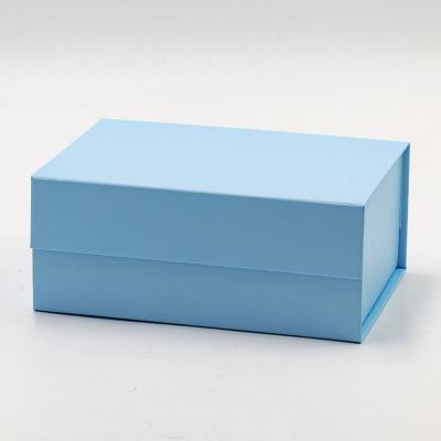 China Recycled Materials Store Available Custom Lightweight Collapsible Color Baby Blue Souvenirs Gift Packaging Boxes for sale