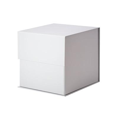 China Large Recyclable Wholesale Cardboard 9x9x9 Paper Cube Home Storage Packaging Box With Magnetic Lid for sale