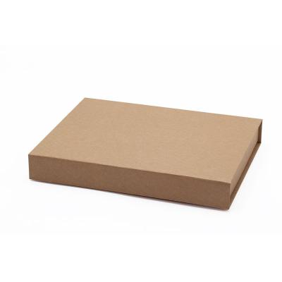 China Shallow MOQ Wholesale Recyclable Kraft Paper Gift Sturdy Corporate Low Packing Box Available for sale