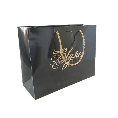 China Recyclable Factory Logo Custom Shopping Shoes Jewelry Wedding Favor Birthday Party Marble Gift Paper Bag Ribbon Bow for sale