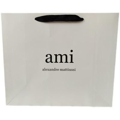 China Recyclable Custom Flower Wrapping Hand Gift Bag Mall Apparel Shopping Paper Bag With Clear Window for sale