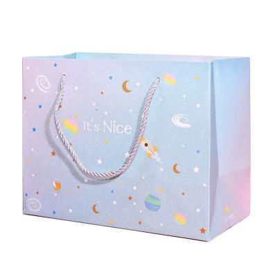 China Recyclable Custom Logo Printing High Quality Recycled Luxury Shopping Kraft Paper Gift Bag Boutique Paper Shopping Bag for sale