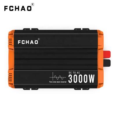 China FCHAO 3KW 12V 24V DC to 230V 50Hz European Germany Plug Free Shipping Wechselrichter Solar Inverter 47.5*26.5*10.3cm for sale