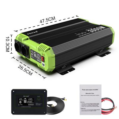 China FCHAO Inverter 3000W Pure Sine Wave DC To AC Rv Inverter For Camping AC 220V 230V 240V 47.5*26.5*10.3cm for sale