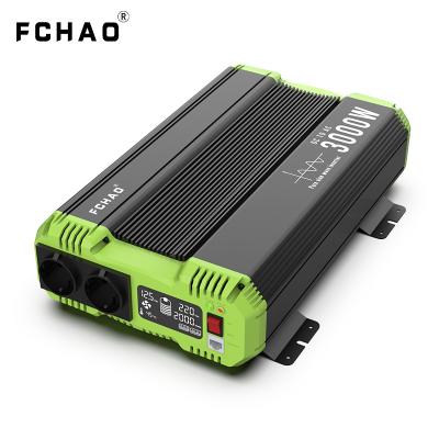 China FCHAO 3000W Peak Power Solar DC 12V 24V 48V Car Inverter 6000 Watt Battery Inverter Solar Panels Inverter AC 220V 230V 240V 47.5*26.5*10.3cm for sale