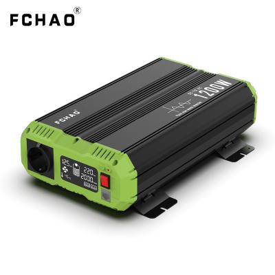 China FCHAO 12V 24V Solar Power Inverter DC To AC 220V 230V Off Grid Solar Pure Sine Wave Inverter For Home Camping Inversor Inverter 34.2*23.4*9.8cm for sale