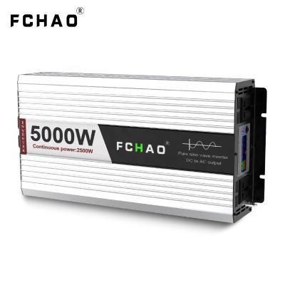 China FCHAO Peak Power 5Kw Solar Inverter For Rv Solar Power System With Soft Start DC 12V 24V 48V At 220V 230V OEM ODM 38.2*22*9.2cm Acceptable for sale