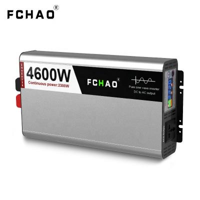 China Factory Directly Supply FCHAO 2300W Pure Sine Wave Inverter Solar Powered System Manufacturer Inverted LED Display CE Certification 39*18*6.9cm for sale