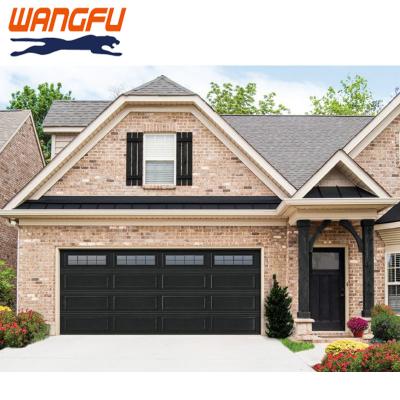 China Thermal Insulation Wholesale Cheap Customized Aluminium Black Sectional Price Aluminum Glass Garage Doors For Dealers High Standard for sale