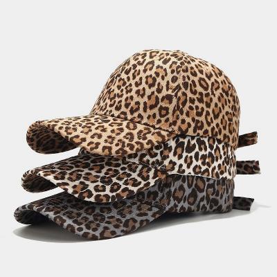 China COMMON Ladies Leopard Print Casual Floppy Hats For Summer Outdoor Sun Covers Women's Baseball Caps for sale