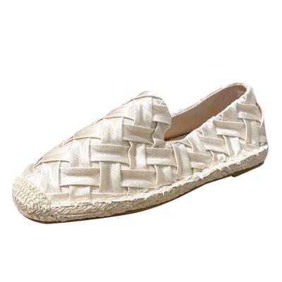 China Light Wholesales Unique Elegant Jute Silks Satins Women Espadrilles Sandals Shoes for sale